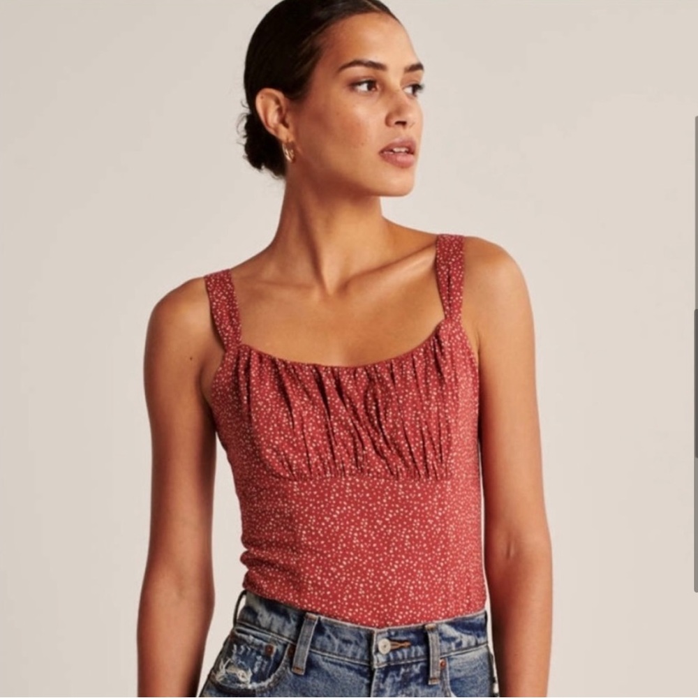 Abercrombie & Fitch ruched cami bodysuit women’s size medium